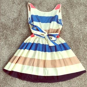 Multi-color flare dress